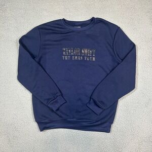 Unofficial Taylor Swift The Eras Tour Sweatshirt Crewneck Size Large Navy Blue